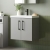Nuie Arno Wall Hung 2-Door Vanity Unit with Basin-4 500mm Wide - Satin Grey