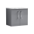 Nuie Arno Wall Hung 2-Door Vanity Unit with Carrera Marble Worktop 600mm Wide - Satin Grey | Thumbnail Image