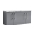 Nuie Arno Wall Hung 4-Door Vanity Unit with Carrera Marble Worktop 1200mm Wide - Satin Grey | Thumbnail Image