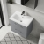 Nuie Arno Wall Hung 2-Drawer Vanity Unit with Basin-1 600mm Wide - Satin Grey | Thumbnail Image