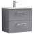 Nuie Arno Wall Hung 2-Drawer Vanity Unit with Basin-2 600mm Wide - Satin Grey