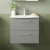 Nuie Arno Wall Hung 2-Drawer Vanity Unit with Basin-4 600mm Wide - Satin Grey