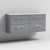 Nuie Arno Wall Hung 4-Drawer Vanity Unit with Bellato Grey Worktop 1200mm Wide - Satin Grey | Thumbnail Image
