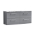 Nuie Arno Wall Hung 4-Drawer Vanity Unit with Carrera Marble Worktop 1200mm Wide - Satin Grey | Thumbnail Image
