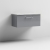 Nuie Arno Wall Hung 1-Drawer Vanity Unit with Bellato Grey Worktop 800mm Wide - Satin Grey