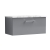 Nuie Arno Wall Hung 1-Drawer Vanity Unit with Carrera Marble Worktop 800mm Wide - Satin Grey | Thumbnail Image