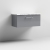 Nuie Arno Wall Hung 1-Drawer Vanity Unit with Carrera Marble Worktop 800mm Wide - Satin Grey | Thumbnail Image