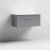 Nuie Arno Wall Hung 1-Drawer Vanity Unit with Sparkling White Worktop 800mm Wide - Satin Grey