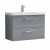 Nuie Arno Wall Hung 2-Drawer Vanity Unit with Basin-1 800mm Wide - Satin Grey