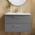 Nuie Arno Wall Hung 2-Drawer Vanity Unit with Basin-4 800mm Wide - Satin Grey