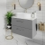 Nuie Arno Wall Hung 2-Drawer Vanity Unit with Sparkling White Worktop 800mm Wide - Satin Grey