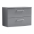 Nuie Arno Wall Hung 2-Drawer Vanity Unit with Worktop 800mm Wide - Satin Grey