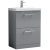 Nuie Arno Floor Standing 2-Drawer Vanity Unit with Basin-1 600mm Wide - Satin Grey