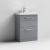 Nuie Arno Floor Standing 2-Drawer Vanity Unit with Basin-3 600mm Wide - Satin Grey