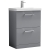 Nuie Arno Floor Standing 2-Drawer Vanity Unit with Basin-3 600mm Wide - Satin Grey