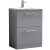 Nuie Arno Floor Standing 2-Drawer Vanity Unit with Basin-4 600mm Wide - Satin Grey