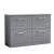 Nuie Arno Floor Standing 4-Drawer Vanity Unit with Worktop 1200mm Wide - Satin Grey