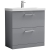 Nuie Arno Floor Standing 2-Drawer Vanity Unit with Basin-3 800mm Wide - Satin Grey