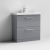 Nuie Arno Floor Standing 2-Drawer Vanity Unit with Basin-1 800mm Wide - Satin Grey