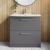 Nuie Arno Floor Standing 2-Drawer Vanity Unit with Basin-4 800mm Wide - Satin Grey