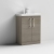 Nuie Arno Floor Standing 2-Door Vanity Unit with Basin-1 600mm Wide - Solace Oak Woodgrain