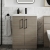 Nuie Arno Floor Standing 2-Door Vanity Unit with Basin-3 600mm Wide - Solace Oak Woodgrain
