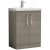 Nuie Arno Floor Standing 2-Door Vanity Unit with Basin-1 600mm Wide - Solace Oak Woodgrain