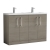Nuie Arno Floor Standing 4-Door Vanity Unit with Double Polymarble Basin 1200mm Wide - Solace Oak | Thumbnail Image