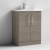 Nuie Arno Floor Standing 2-Door Vanity Unit with Basin-4 600mm Wide - Solace Oak Woodgrain