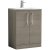 Nuie Arno Floor Standing 2-Door Vanity Unit with Basin-4 600mm Wide - Solace Oak Woodgrain