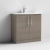 Nuie Arno Floor Standing 2-Door Vanity Unit with Basin-4 800mm Wide - Solace Oak Woodgrain
