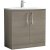 Nuie Arno Floor Standing 2-Door Vanity Unit with Basin-4 800mm Wide - Solace Oak Woodgrain