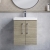 Nuie Arno Wall Hung 2-Door Vanity Unit with Basin-3 500mm Wide - Solace Oak Woodgrain
