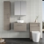 Nuie Arno Wall Hung 1-Drawer Vanity Unit with Worktop 600mm Wide - Solace Oak Woodgrain | Thumbnail Image