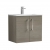 Nuie Arno Wall Hung 2-Door Vanity Unit with Basin-2 600mm Wide - Solace Oak Woodgrain
