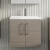Nuie Arno Wall Hung 2-Door Vanity Unit with Basin-3 600mm Wide - Solace Oak Woodgrain