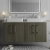 Nuie Arno Wall Hung 4-Door Vanity Unit with Bellato Grey Worktop 1200mm Wide - Solace oak | Thumbnail Image