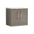 Nuie Arno Wall Hung 2-Door Vanity Unit with Carrera Marble Worktop 600mm Wide - Solace oak | Thumbnail Image
