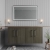 Nuie Arno Wall Hung 4-Door Vanity Unit with Worktop 1200mm Wide - Solace Oak Woodgrain