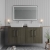 Arno Woodgrain Twin 1200mm 4-Door Wall Hung Vanity Unit with Countertop