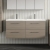 Nuie Arno Wall Hung 4-Drawer Vanity Unit with Double Polymarble Basin 1200mm Wide - Solace Oak Woodgrain