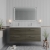 Arno Twin Woodgrain 1200mm 4-Drawer Wall Hung Vanity Unit