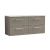 Nuie Arno Wall Hung 4-Drawer Vanity Unit with Bellato Grey Worktop 1200mm Wide - Solace Oak | Thumbnail Image