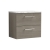 Nuie Arno Wall Hung 2-Drawer Vanity Unit with Carrera Marble Worktop 600mm Wide - Solace oak | Thumbnail Image
