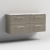 Nuie Arno Wall Hung 4-Drawer Vanity Unit with Carrera Marble Worktop 1200mm Wide - Solace Oak | Thumbnail Image