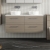 Nuie Arno Wall Hung 4-Drawer Vanity Unit with Carrera Marble Worktop 1200mm Wide - Solace Oak | Thumbnail Image