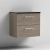 Nuie Arno Wall Hung 2-Drawer Vanity Unit with Sparkling Black Worktop 600mm Wide - Solace Oak Woodgrain
