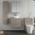 Nuie Arno Wall Hung 2-Drawer Vanity Unit with Worktop 600mm Wide - Solace Oak Woodgrain | Thumbnail Image