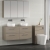 Nuie Arno Wall Hung 4-Drawer Vanity Unit with Worktop 1200mm Wide - Solace Oak Woodgrain | Thumbnail Image