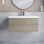 Nuie Arno Wall Hung 1-Drawer Vanity Unit with Basin-3 800mm Wide - Solace Oak Woodgrain